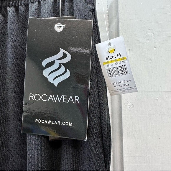 NWT rocawear athletic pants black with pockets breathable mesh women's medium - Picture 5 of 6